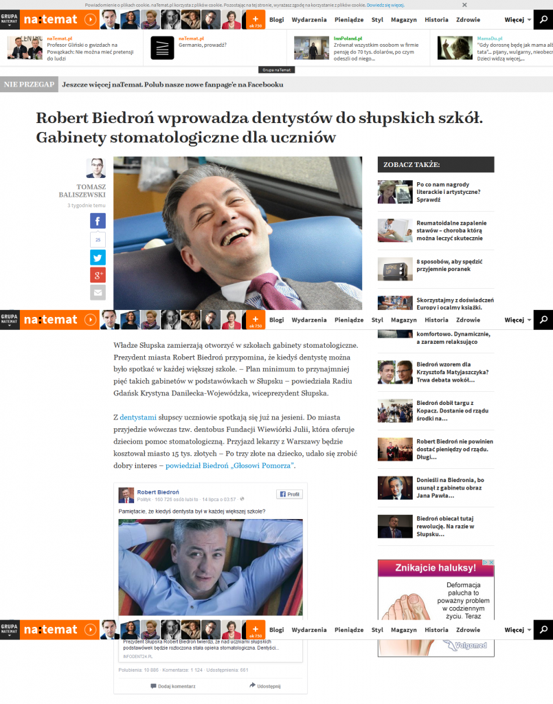 'Robert Biedroń wprowadza dentystów do słupskich szkół_ Gabinety stomatologiczne dla uczniów I naTemat_pl' -